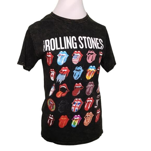 The Rolling Stones Black Multi Tongues Tshirt Size Small - Picture 1 of 8
